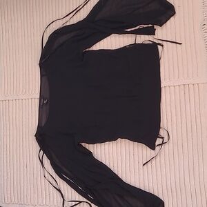 Express  Black Silk Blouse Size 5/6